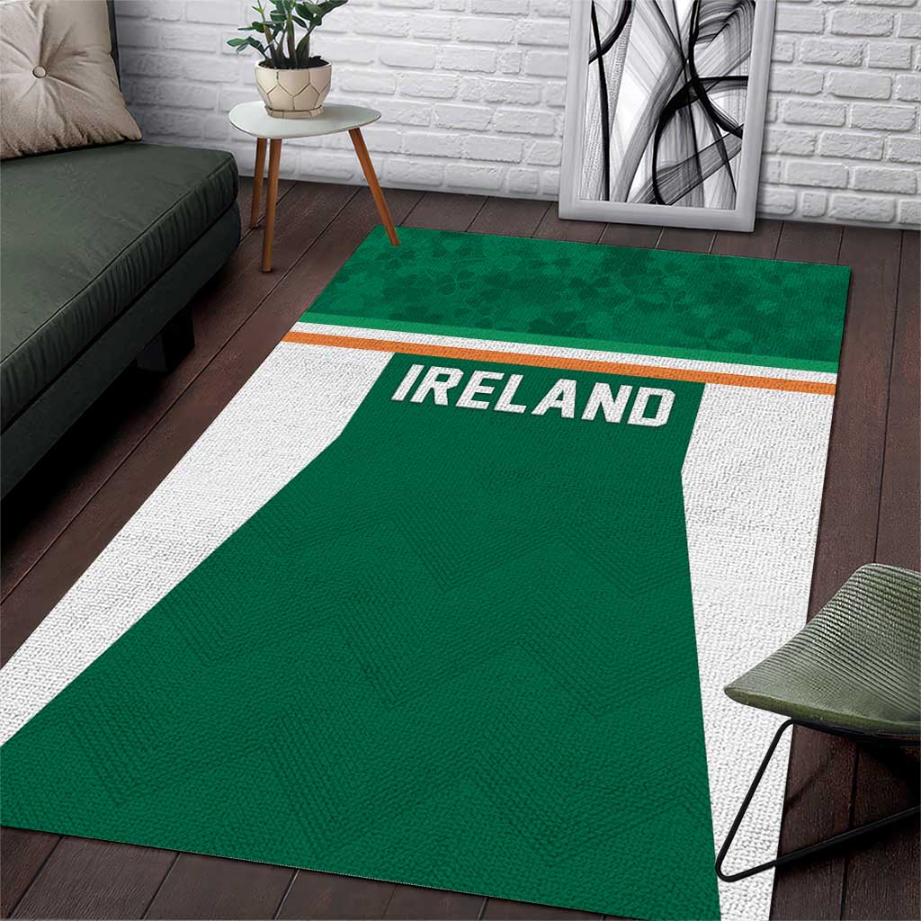 Ireland Rugby Area Rug Old Retro Style