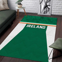 Ireland Rugby Area Rug Old Retro Style