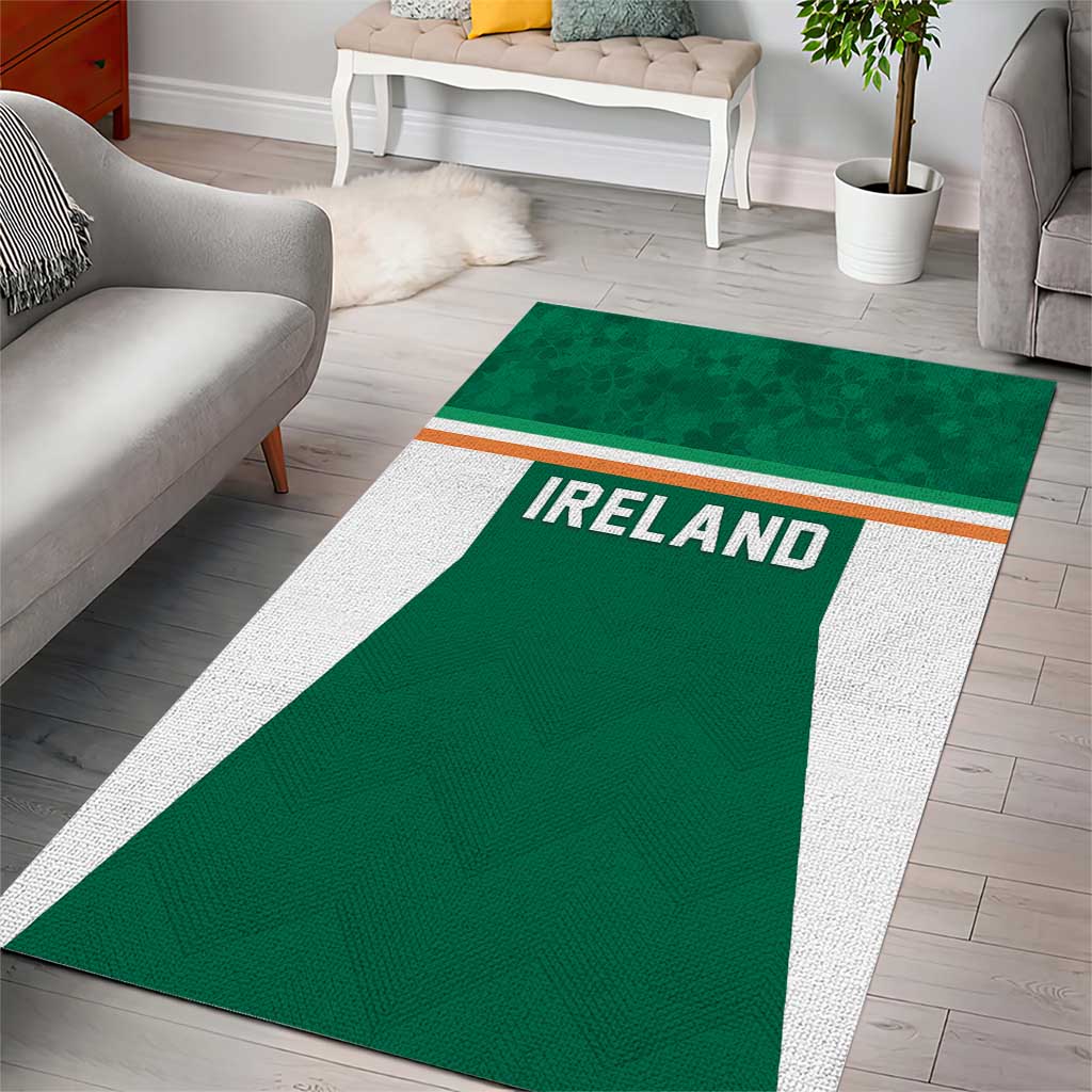 Ireland Rugby Area Rug Old Retro Style
