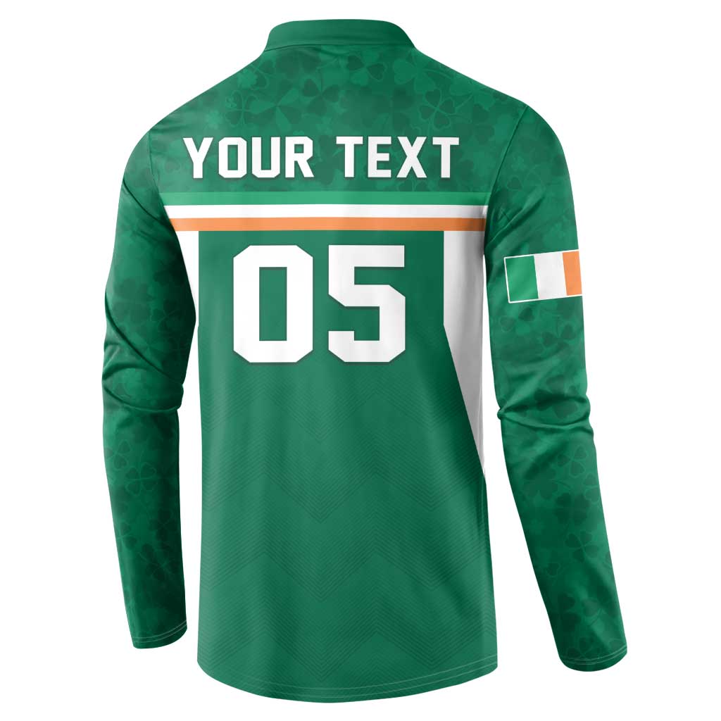 Custom Ireland Rugby Button Sweatshirt Old Retro Style
