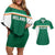 Custom Ireland Rugby Couples Matching Off Shoulder Short Dress and Hawaiian Shirt Old Retro Style