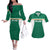 Custom Ireland Rugby Couples Matching Off The Shoulder Long Sleeve Dress and Hawaiian Shirt Old Retro Style