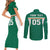 Custom Ireland Rugby Couples Matching Short Sleeve Bodycon Dress and Long Sleeve Button Shirt Old Retro Style
