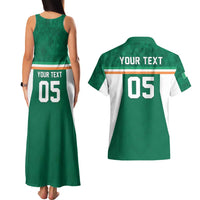 Custom Ireland Rugby Couples Matching Tank Maxi Dress and Hawaiian Shirt Old Retro Style