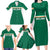 Custom Ireland Rugby Family Matching Long Sleeve Bodycon Dress and Hawaiian Shirt Old Retro Style