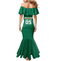 Custom Ireland Rugby Family Matching Mermaid Dress and Hawaiian Shirt Old Retro Style