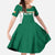 Custom Ireland Rugby Family Matching Off The Shoulder Long Sleeve Dress and Hawaiian Shirt Old Retro Style