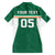 Custom Ireland Rugby Family Matching Off The Shoulder Long Sleeve Dress and Hawaiian Shirt Old Retro Style