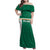 Custom Ireland Rugby Family Matching Off Shoulder Maxi Dress and Hawaiian Shirt Old Retro Style