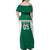 Custom Ireland Rugby Family Matching Off Shoulder Maxi Dress and Hawaiian Shirt Old Retro Style