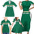 Custom Ireland Rugby Family Matching Short Sleeve Bodycon Dress and Hawaiian Shirt Old Retro Style