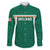 Custom Ireland Rugby Family Matching Short Sleeve Bodycon Dress and Hawaiian Shirt Old Retro Style