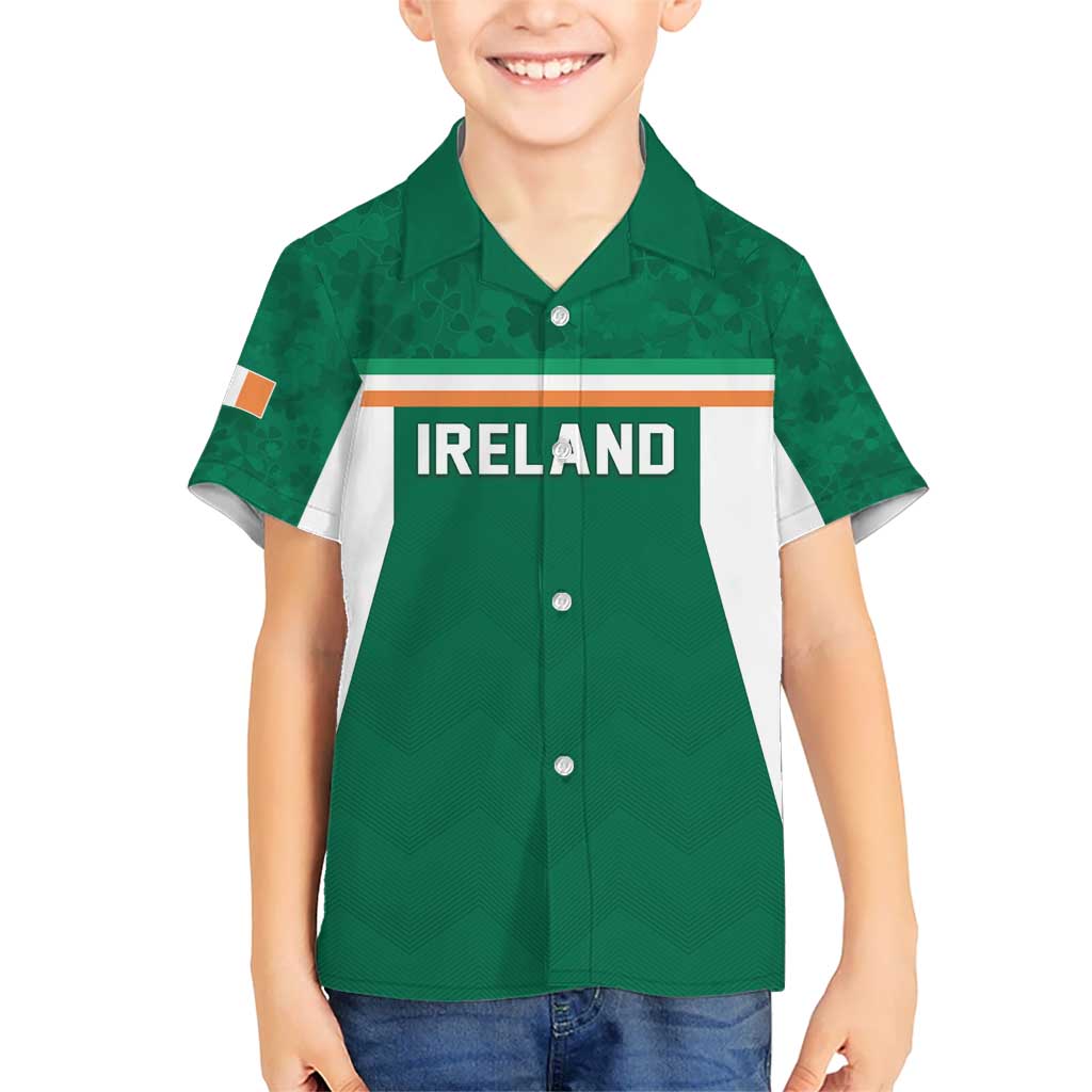 Custom Ireland Rugby Kid Hawaiian Shirt Old Retro Style