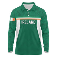 Custom Ireland Rugby Long Sleeve Polo Shirt Old Retro Style