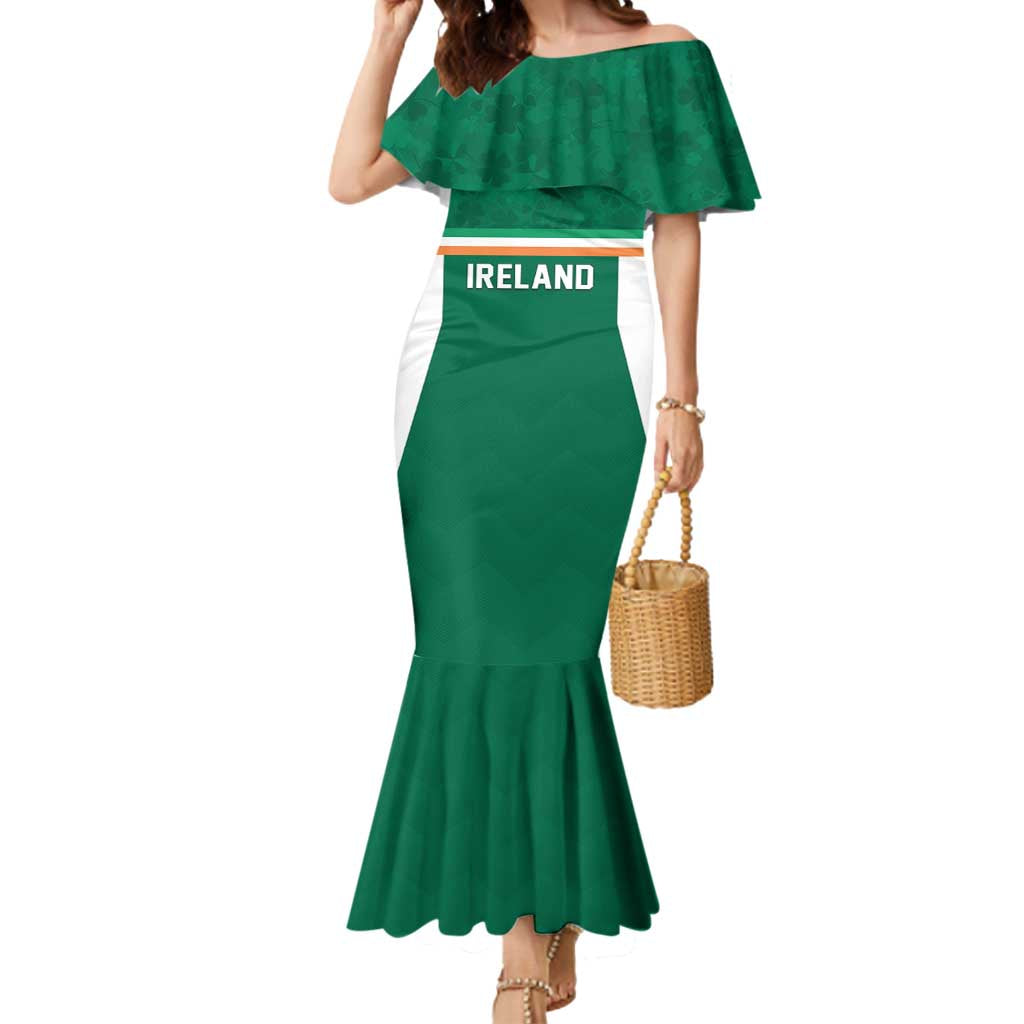 Custom Ireland Rugby Mermaid Dress Old Retro Style