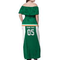 Custom Ireland Rugby Off Shoulder Maxi Dress Old Retro Style