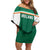 Custom Ireland Rugby Off Shoulder Short Dress Old Retro Style