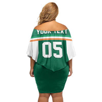 Custom Ireland Rugby Off Shoulder Short Dress Old Retro Style