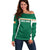 Custom Ireland Rugby Off Shoulder Sweater Old Retro Style