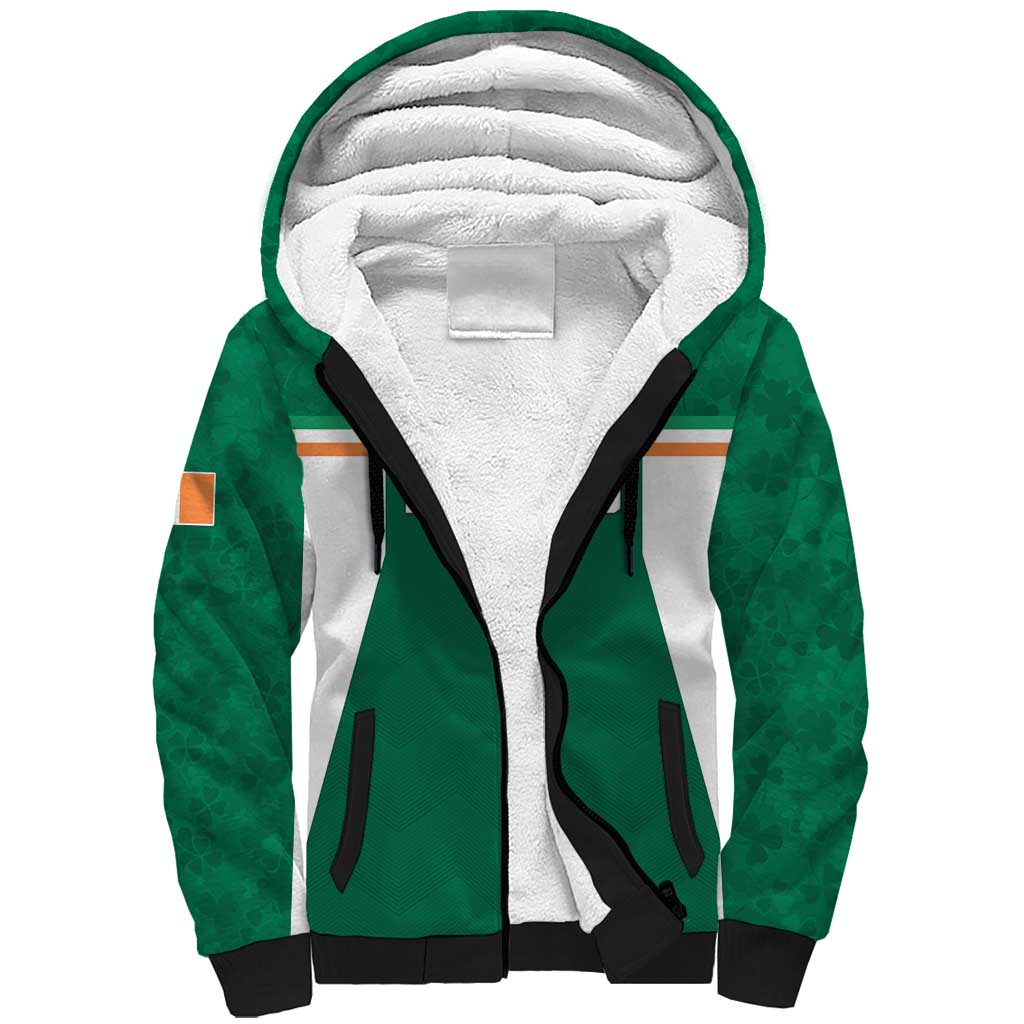 Custom Ireland Rugby Sherpa Hoodie Old Retro Style