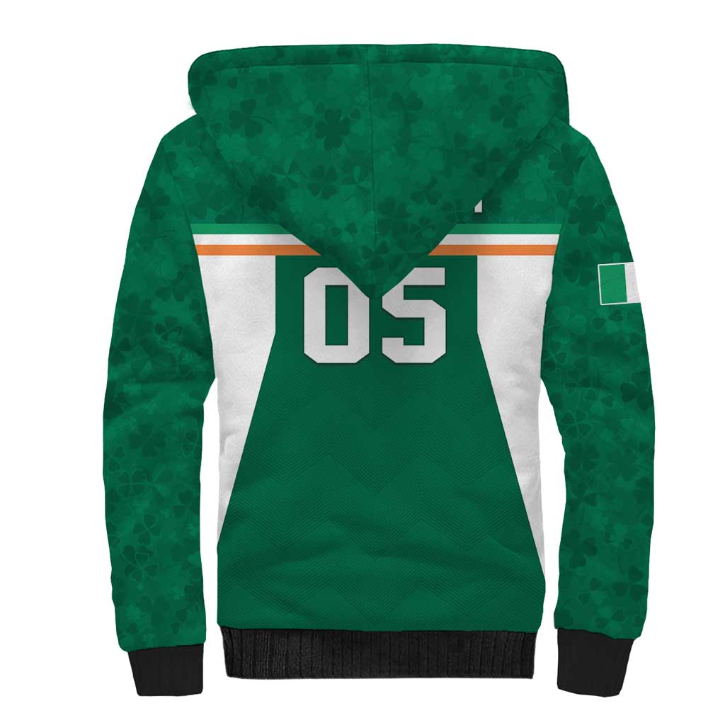 Custom Ireland Rugby Sherpa Hoodie Old Retro Style
