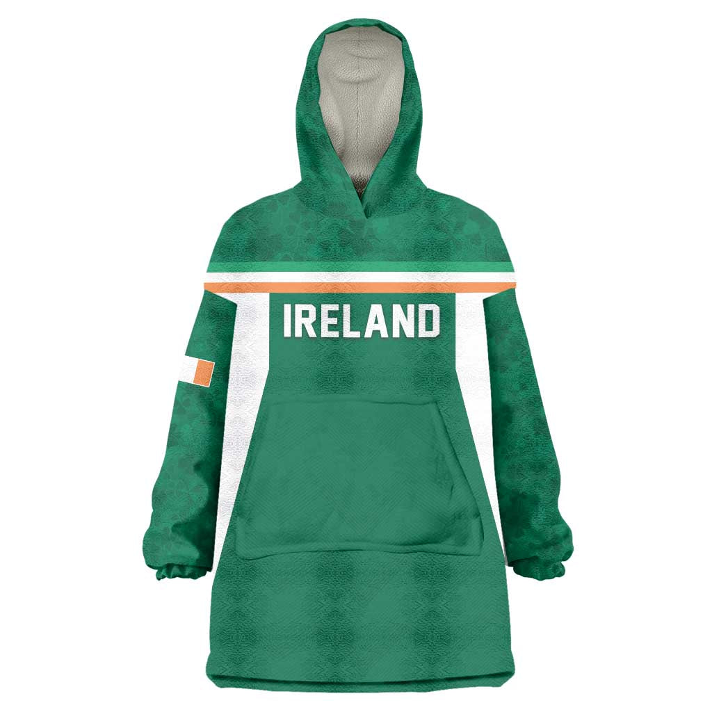 Custom Ireland Rugby Wearable Blanket Hoodie Old Retro Style