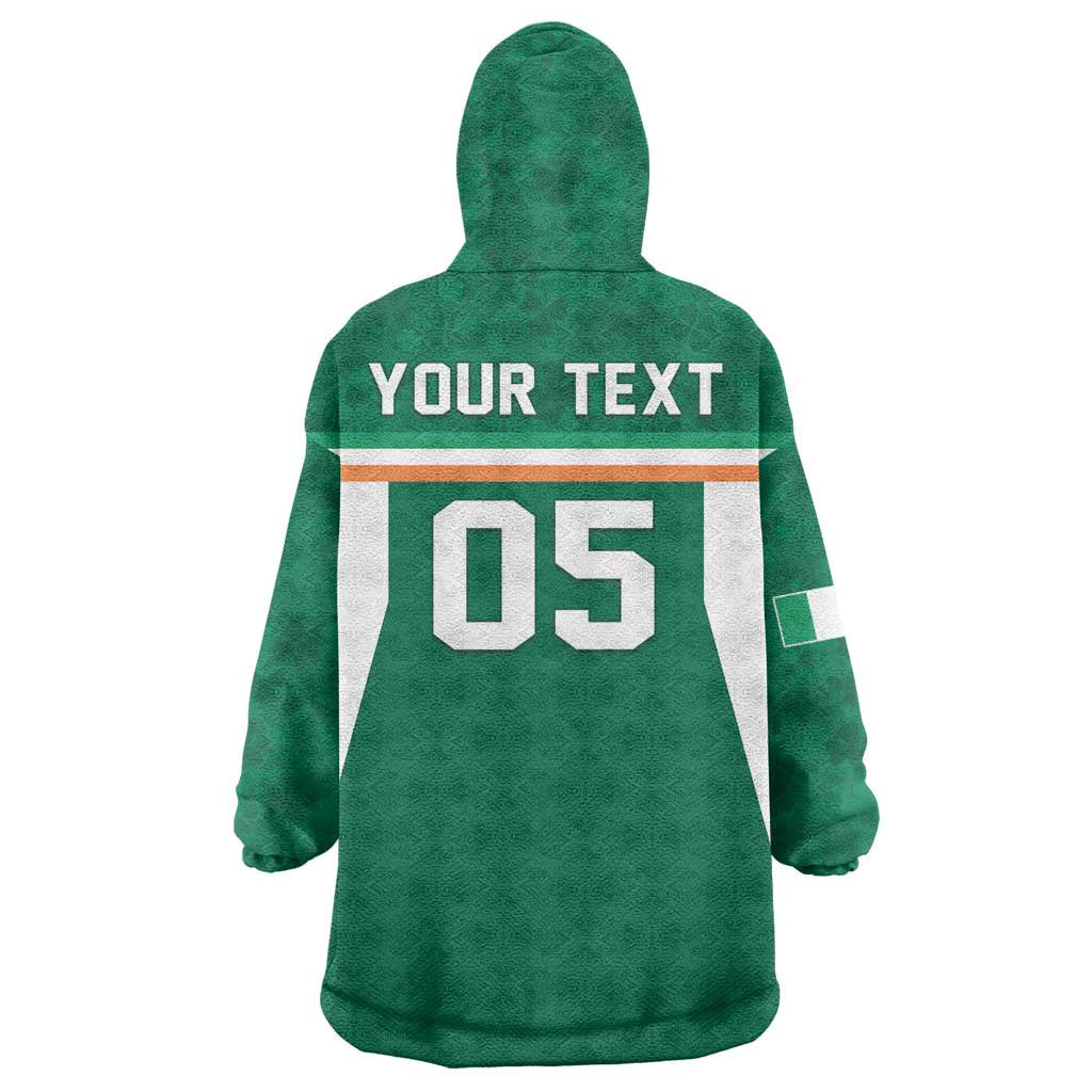 Custom Ireland Rugby Wearable Blanket Hoodie Old Retro Style