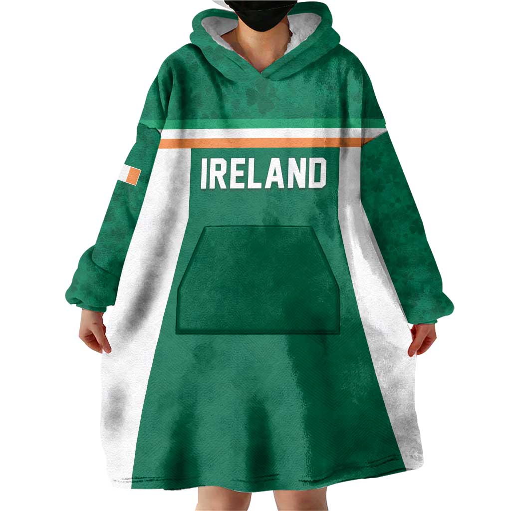 Custom Ireland Rugby Wearable Blanket Hoodie Old Retro Style