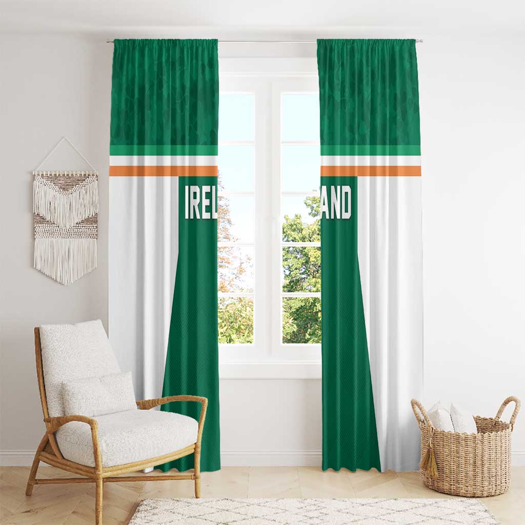 Ireland Rugby Window Curtain Old Retro Style