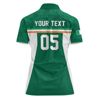 Custom Ireland Rugby Women Polo Shirt Old Retro Style