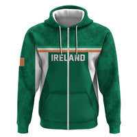 Custom Ireland Rugby Zip Hoodie Old Retro Style