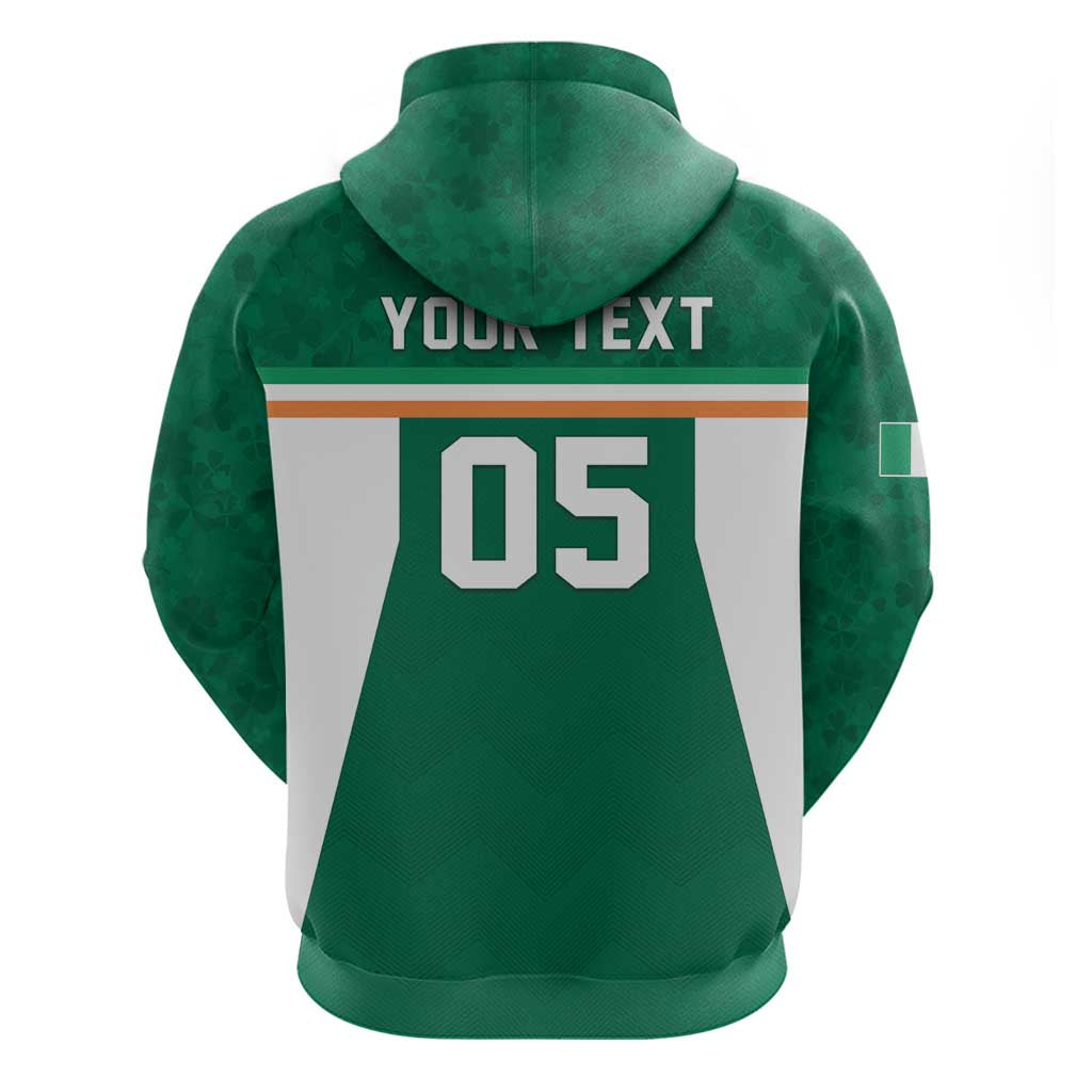 Custom Ireland Rugby Zip Hoodie Old Retro Style