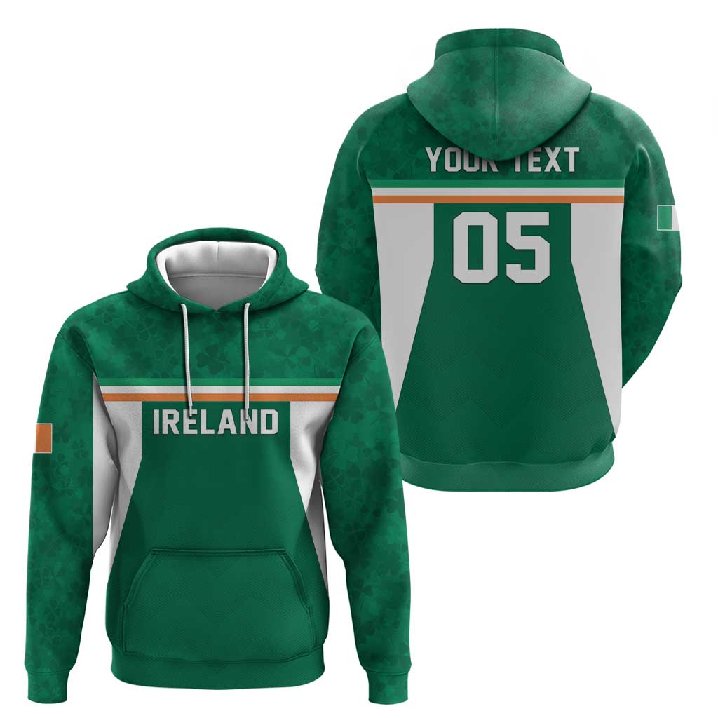 Custom Ireland Rugby Zip Hoodie Old Retro Style