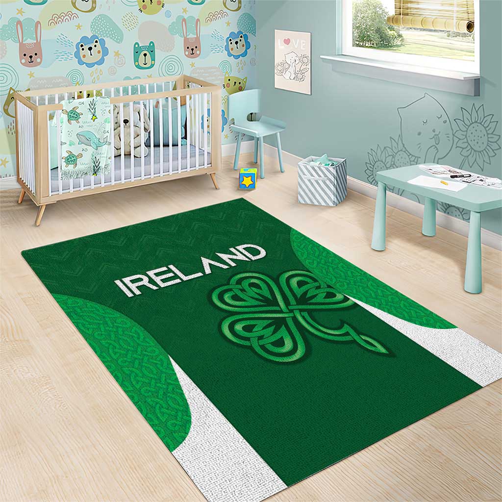 Ireland Rugby Area Rug Irish Celtic Shamrock