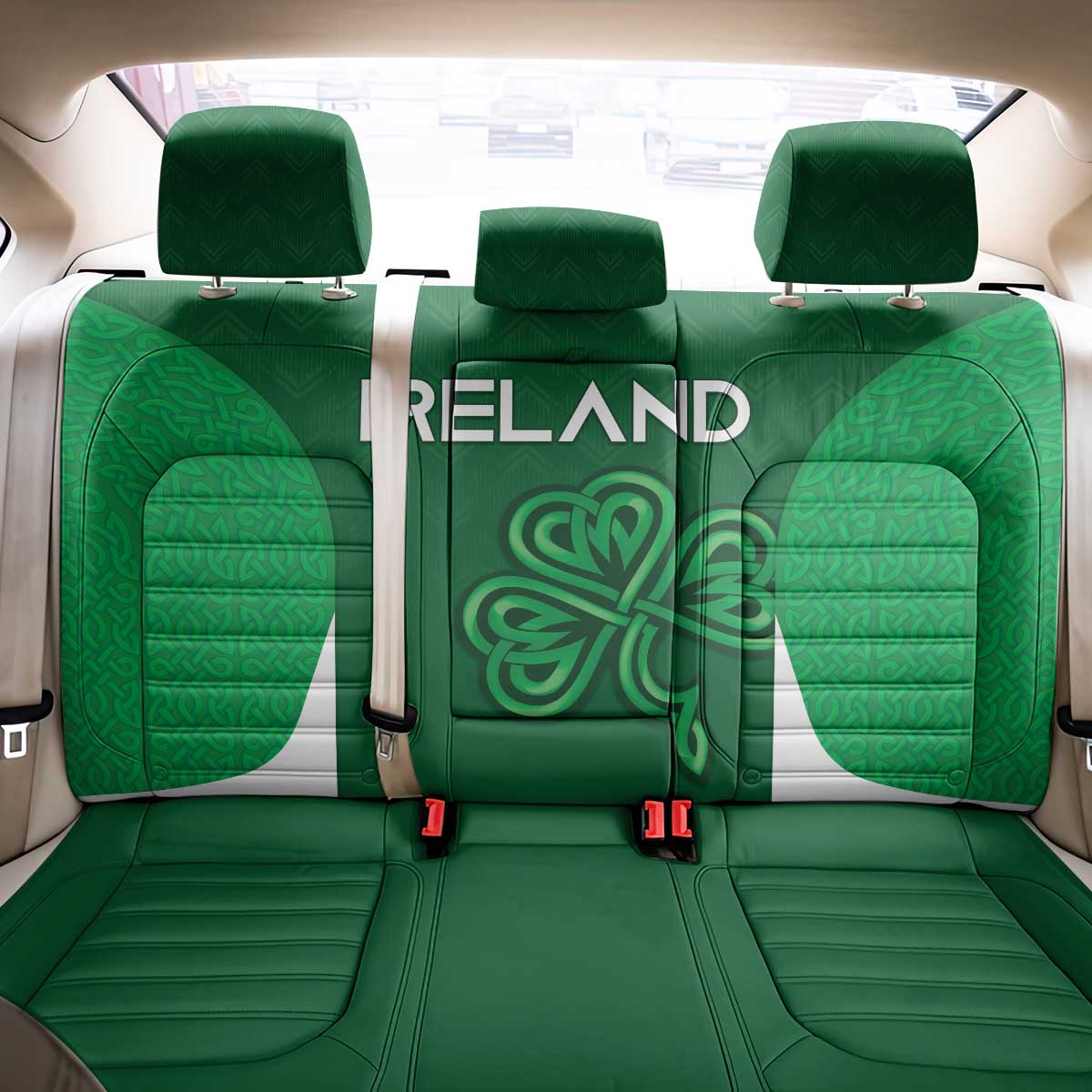 Ireland Rugby Back Car Seat Cover Irish Celtic Shamrock
