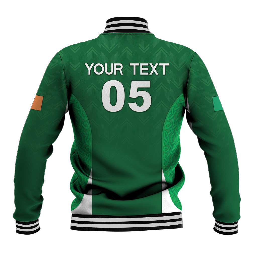 Custom Ireland Rugby Baseball Jacket Irish Celtic Shamrock