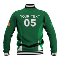 Custom Ireland Rugby Baseball Jacket Irish Celtic Shamrock