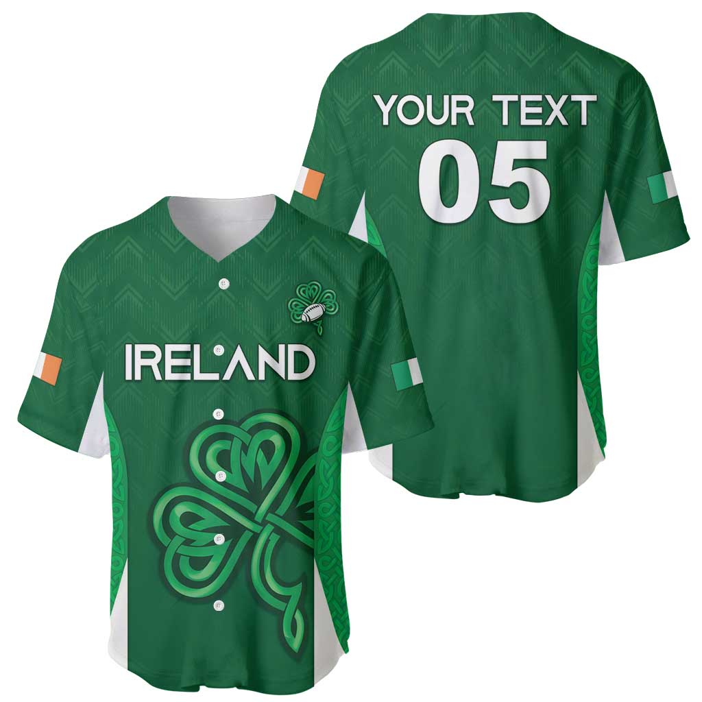 Custom Ireland Rugby Baseball Jersey Irish Celtic Shamrock