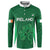 Custom Ireland Rugby Button Sweatshirt Irish Celtic Shamrock