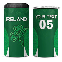 Custom Ireland Rugby 4 in 1 Can Cooler Tumbler Irish Celtic Shamrock