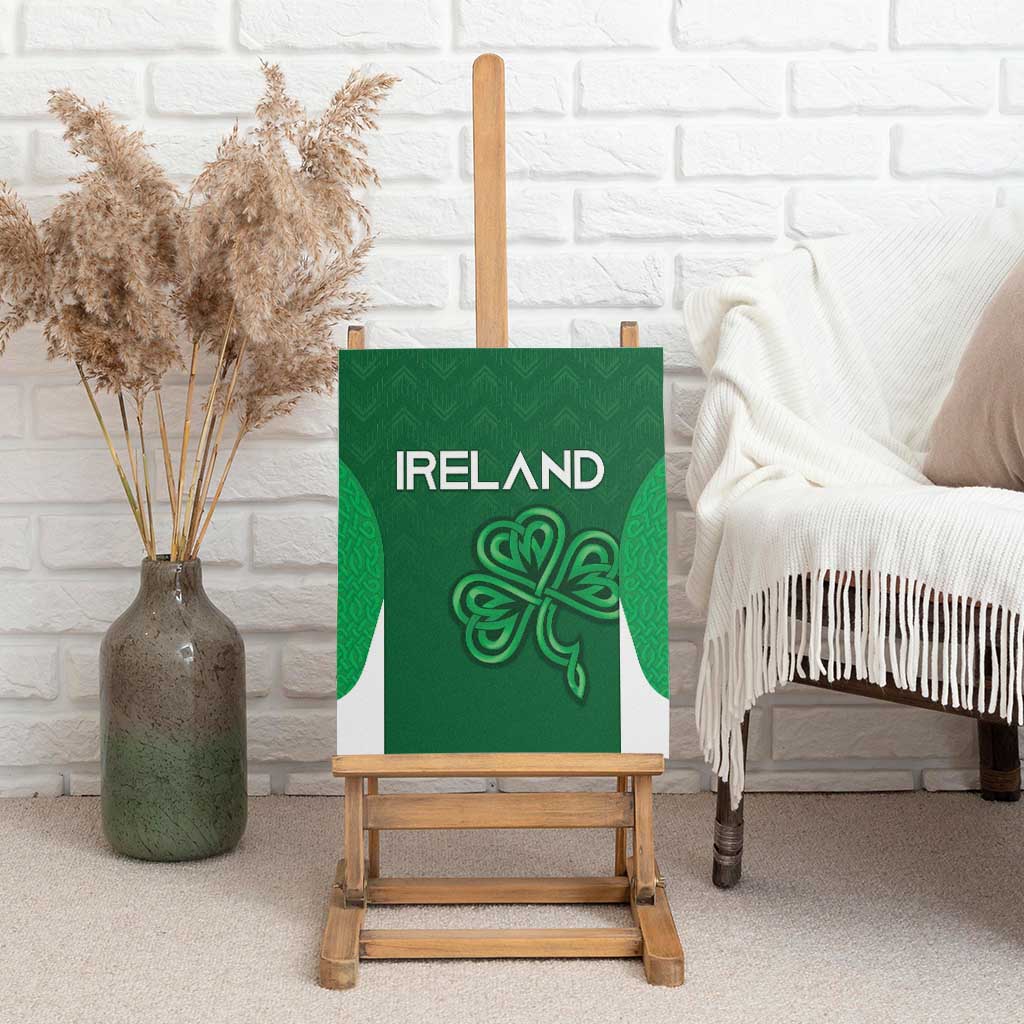 Ireland Rugby Canvas Wall Art Irish Celtic Shamrock