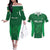 Custom Ireland Rugby Couples Matching Off The Shoulder Long Sleeve Dress and Hawaiian Shirt Irish Celtic Shamrock