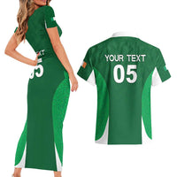 Custom Ireland Rugby Couples Matching Short Sleeve Bodycon Dress and Hawaiian Shirt Irish Celtic Shamrock