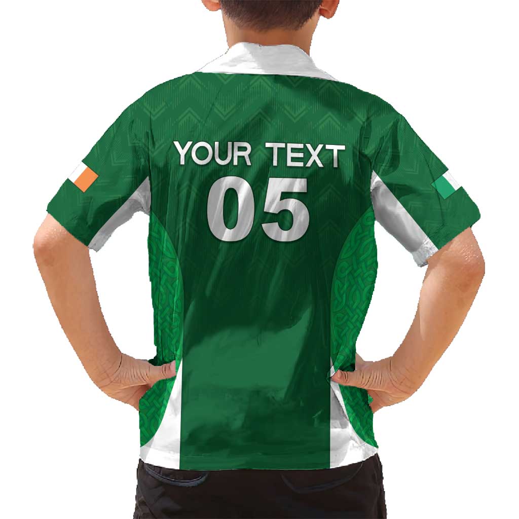 Custom Ireland Rugby Family Matching Long Sleeve Bodycon Dress and Hawaiian Shirt Irish Celtic Shamrock