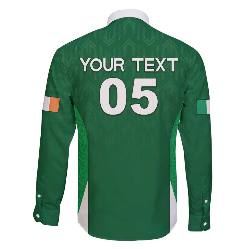 Custom Ireland Rugby Family Matching Long Sleeve Bodycon Dress and Hawaiian Shirt Irish Celtic Shamrock