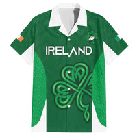 Custom Ireland Rugby Family Matching Off The Shoulder Long Sleeve Dress and Hawaiian Shirt Irish Celtic Shamrock