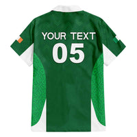 Custom Ireland Rugby Family Matching Off The Shoulder Long Sleeve Dress and Hawaiian Shirt Irish Celtic Shamrock