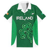 Custom Ireland Rugby Family Matching Off Shoulder Short Dress and Hawaiian Shirt Irish Celtic Shamrock