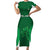 Custom Ireland Rugby Family Matching Short Sleeve Bodycon Dress and Hawaiian Shirt Irish Celtic Shamrock