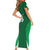 Custom Ireland Rugby Family Matching Short Sleeve Bodycon Dress and Hawaiian Shirt Irish Celtic Shamrock